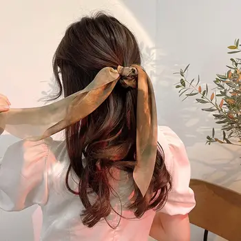 Корейский сладкий бант Аксессуары для волос Женщины Держатель для хвоста Веревки для волос Краситель для галстука