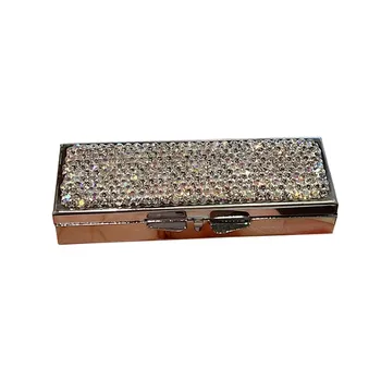 Коробка для лекарств с алмазной инкрустацией, портативная герметичная маленькая мини-упаковочная коробка, портативный ящик для хранения таблеток