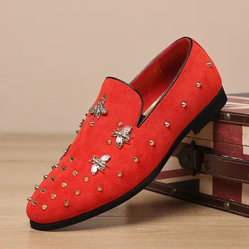 Красные Свадебные Туфли Для Мужчин Итальянский Бренд Элегантная Обувь Для Мужчин Модные Туфли Для Вечеринок Для Мужчин Zapatos De Hombre De Vestir Formal