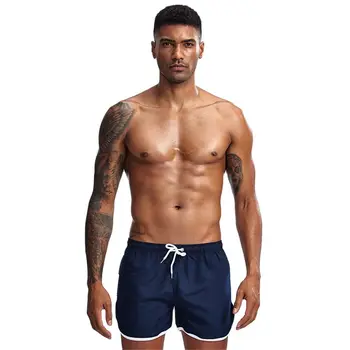 летние мужские шорты для пляжного плавания на шнурке быстросохнущие шорты для купания с карманными беговыми тренировками GYM Фитнес спортивные шорты