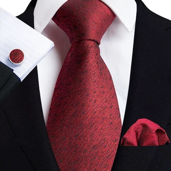 Мужской галстук 100% шелковый роскошный свадебный галстук цветочный красный золотой галстук пейсли neckTie карман квадратные запонки набор мужских деловых вечеринок