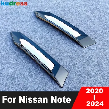  Накладка крышки вентиляционного отверстия переднего бампера для Nissan Note 2020 2021 2022 2023 2024 Черные аксессуары для рам боковых вентиляционных отверстий