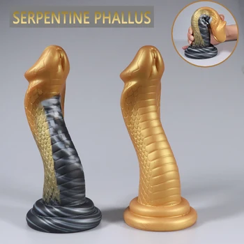 Новая силиконовая анальная анальная анальная пробка в форме змеи для мужчины для женщины Горячая распродажа Массаж простаты странной формы Секс-игрушка для взрослого члена
