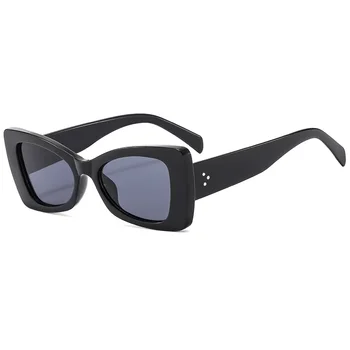 Новые винтажные солнцезащитные очки Big Bow Triangle для женщин Модные солнцезащитные очки с тремя гвоздями Street Cross Border Очки для мужчин
