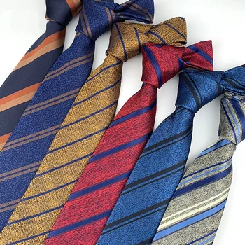 Новые мужские галстуки Шелковый галстук ручной работы Полосатый полосатый Ascot Gravatas Luxe Pour Corbatas Para Hombre Галстук на шею Аксессуары