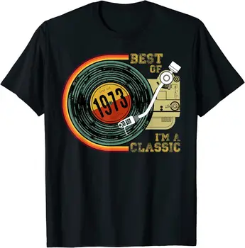 НОВЫЙ ЛИМИТИРОВАННЫЙ Винтажная футболка 1973 года I'm Classic 1973 I'm Classic 48th Birthday Retro Design S-3XL с длинными рукавами