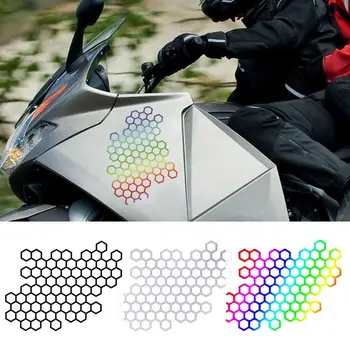 Новый пыленепроницаемый мотоцикл Декоративная наклейка Отражение Сотовые наклейки Бампер Шлем Орнамент Водонепроницаемый Антицарапины 0