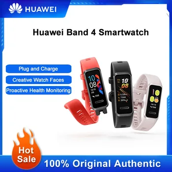 Оригинальные смарт-часы Huawei Band 4 Проактивный мониторинг здоровья Смарт-браслет USB-разъем Зарядка Фитнес-трекер Спортивный браслет