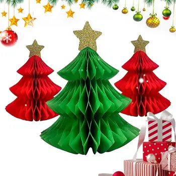  Ослепительная вечеринка Центральное украшение для рождественских свадеб Подвесной кулон Центральный декор Бумага Сотовые украшения для дерева