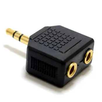  Отличный Аудио Y Разветвитель ABS Аудио Разъем Практичная стабильная передача 3,5 мм От 1 до 2 Разъем аудиоразъема