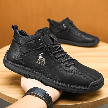 Повседневные кроссовки Комфортная платформа Шитье мужской обуви Tenis Masculino Большой размер 2023 Новая вулканизированная обувь для мужчин Искусственная кожа