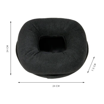 Пончик Нескользящий многофункциональный коврик для шлема Кольцевая подставка Нескользящая пластиковая конструкция предотвращает царапины и раскатывание черного 3