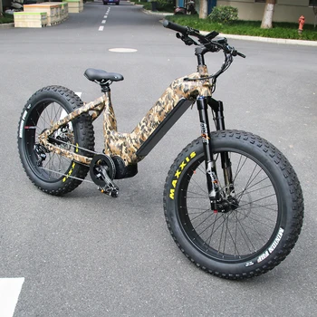 Предзаказ новейшего электрического горного велосипеда 48 В 1000 Вт Mid Drive Ebike Chopper EMTB Fat Bike с аккумулятором емкостью 30 Ач 2
