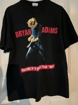 Ремейк 1992 Bryan Adams Concert T-Shirt, хлопковая рубашка унисекс TE6207 с длинными рукавами