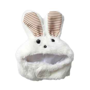 Рождественская плюшевая шапка с кроличьими ушами для собак и кошек Принадлежности для одевания домашних животных 0