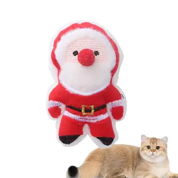 Рождественские игрушки для кошек Игрушки на день рождения котенка Игрушка с кошачьей мятой Поддерживайте дух Рождества с натуральным сыром кошачьей мяты и наполнителем из полипропилена хлопка 0