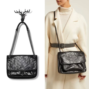 Роскошная сумка 2023 Роскошная дизайнерская сумка Messenger Chain Женская сумка Натуральная кожа Плечо Маленькая квадратная сумка Воловья кожа Высокое качество