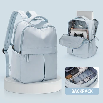 Рюкзак для ноутбука для женщин 15,6-дюймовый рюкзак для работы и путешествий в колледже с USB-портом Повседневный рюкзак для учителя медсестры