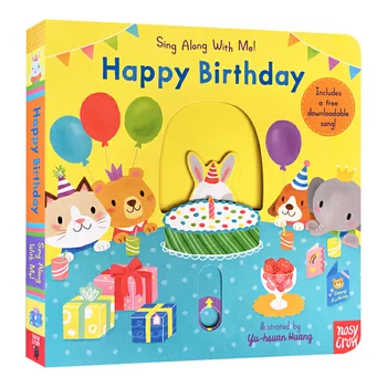 С днем рождения Пой вместе со мной, детские книги в возрасте 1 2 3 лет, английская книжка с картинками, 9780763695057