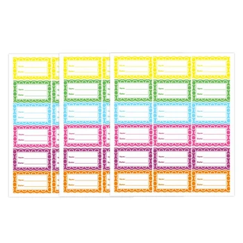 Самоклеящиеся этикетки Цветные этикетки для школьников Для этикетирования, корешок папки, самоклеящиеся