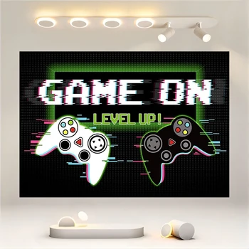 Светящийся геймер ночной контроллер игровой контроллер граффити фон подходит для украшения детской и игровой комнаты для мальчиков