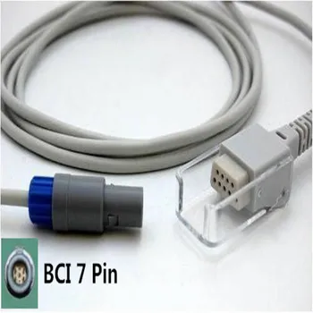  Совместимость с бесплатной доставкой для BCI 6100,9100,Advisor,Autocorr,MiniTorr 7-контактный к DB9 контактный удлинительный кабель Spo2 Кабель-адаптер Spo2