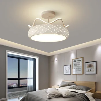 Спальня Потолочный светильник Роскошная романтическая корона Хрустальная лампа Современный минималистичный светодиодный свет 0