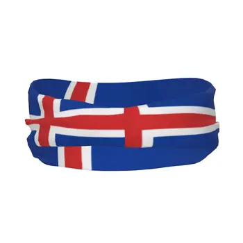 Спортивная повязка Дышащая повязка на голову Повязка на голову для волос с флагом Исландии 2