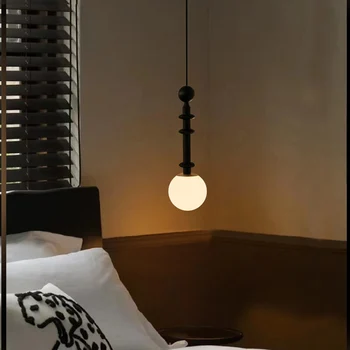 Средневековая прикроватная маленькая подвесная лампа для спальни Французский ретро американский дизайнерский настольный светильник с одной головкой
