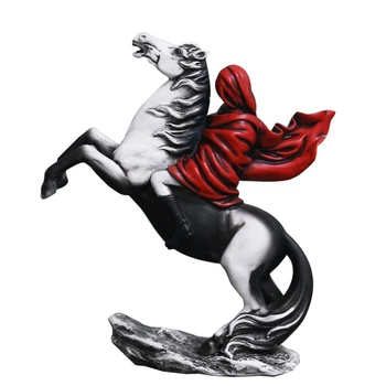 Статуя верховой лошади - современное искусство скульптура домашний декор акценты смола ремесла коллекционные статуэтки орнамент, гостиная прочный