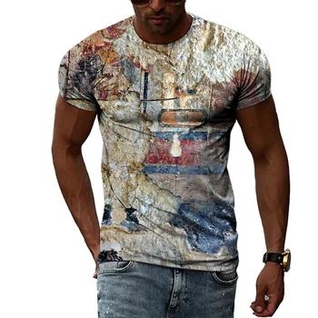 Стильная повседневная мужская футболка, напечатанная на 3D-принтере