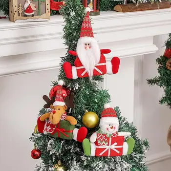 Счастливого Рождества Санта-Клаус Украшения Рождественская елка Подвесные игрушки Рождественская елка Снеговик Украшение Navidad 2023 Новый год 2024