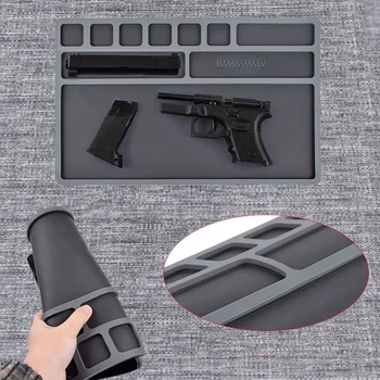 Тактический Glock 17 19 Taurus G2C HK USP P226 P229 CZ-75 1911 Самый пистолет Мягкий резиновый коврик для чистки пистолета Коврик для обслуживания пистолета
