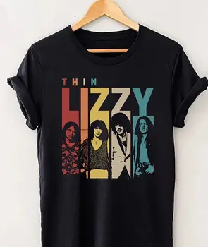 Тонкая ретро-футболка Lizzy, подарок для фаната, рубашка рок-группы TE7608
