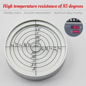 Универсальный уровень 6012 Высокая температура 85 ° C Высокоточный 10-дюймовый универсальный металлический алюминиевый круглый пузырь уровня