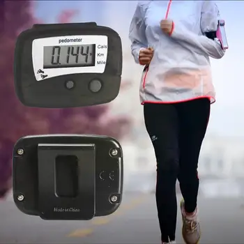шагомер шаг калория километр счетчик ходьба бег фитнес ключи зажим карман расстояние цифровое дизайнерское оборудование портативный do G3I8