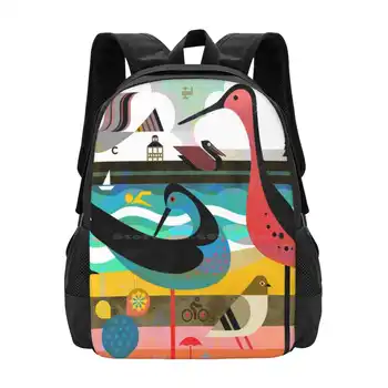 Этюд для ландшафта Северной Каролины 2 Школьный рюкзак большой емкости Сумки для ноутбука Scottpartridgeart Partridge Графический дизайн 0