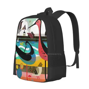 Этюд для ландшафта Северной Каролины 2 Школьный рюкзак большой емкости Сумки для ноутбука Scottpartridgeart Partridge Графический дизайн 1